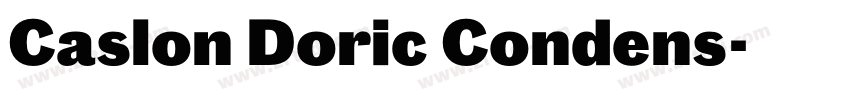 Caslon Doric Condens字体转换
